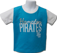Hampton Bling Girls Tee Teal - HBCUprideandjoy