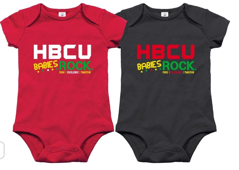 "HBCU Babies Rock" Pride Baby Bodysuit