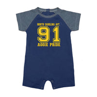 Aggie Style Baseball Inspired Infant Romper