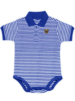 NC A&T Blue/White Striped Polo Onesie - HBCUprideandjoy