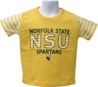 Norfolk State Stripe Sleeve Tee - HBCUprideandjoy