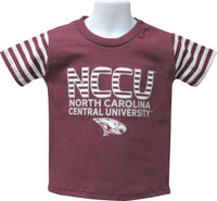 NCCU Stripe Sleeve Tee - HBCUprideandjoy